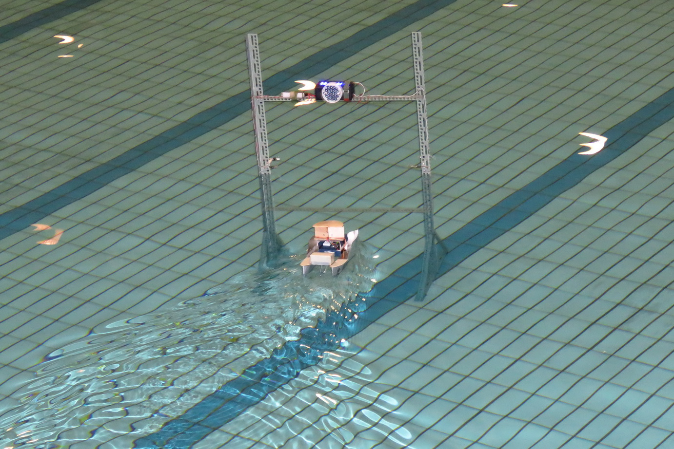 隊伍船舶成功通過第四道光電門