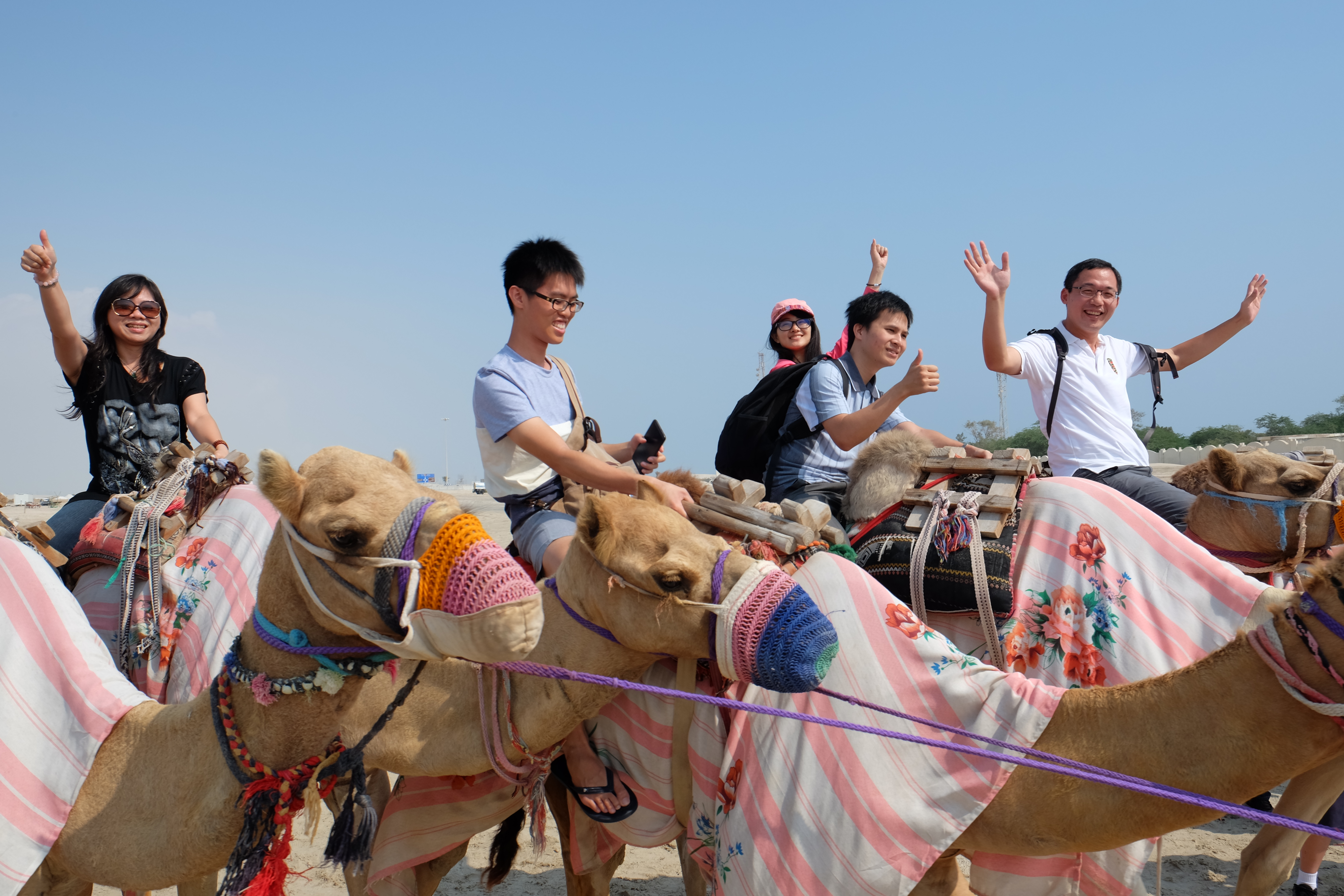 本校設計系林明宗教授帶領王若庭、陳柏安及動機系沈建均三位學生代表台灣遠赴卡達杜哈參賽